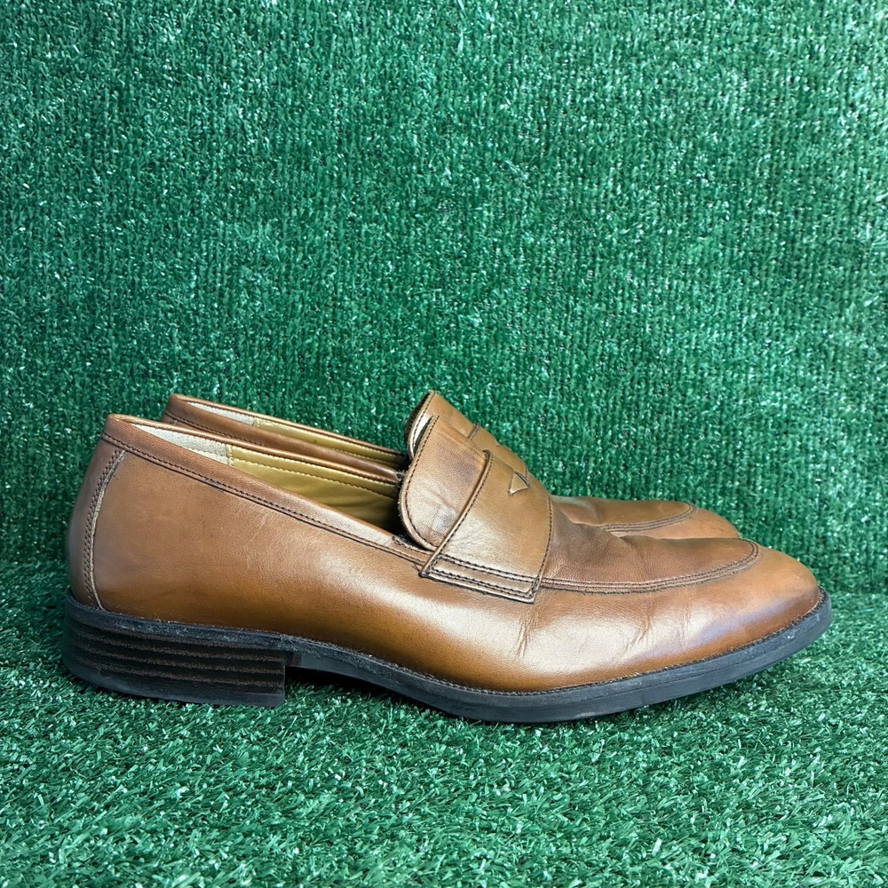 Johnston Murphy J&M Flex Leather Moc Toe Penny Loafer Dress Shoes Brown Mens 13M